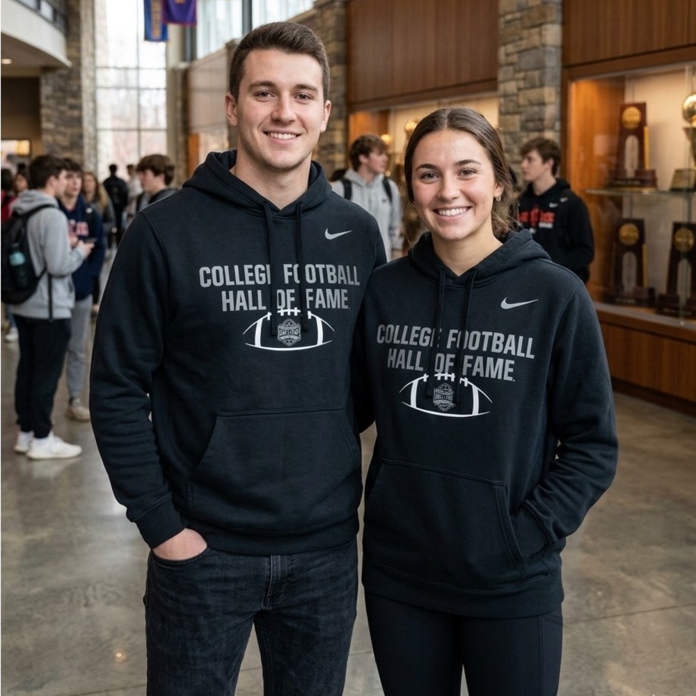 🏈 Nike Black College Football Hall of Fame Pullover Hoodie …FREE shipping